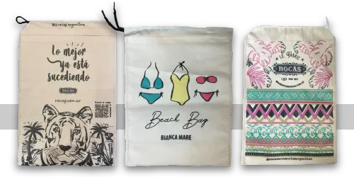 Bolsas ecológicas tipo mochila con cordón, frunce a un lado o dos lados, medida 35x45+0