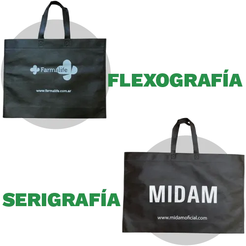 Diferencia entre serigrafía y flexografía para estampado de logos en bolsas ecológicas de friselina